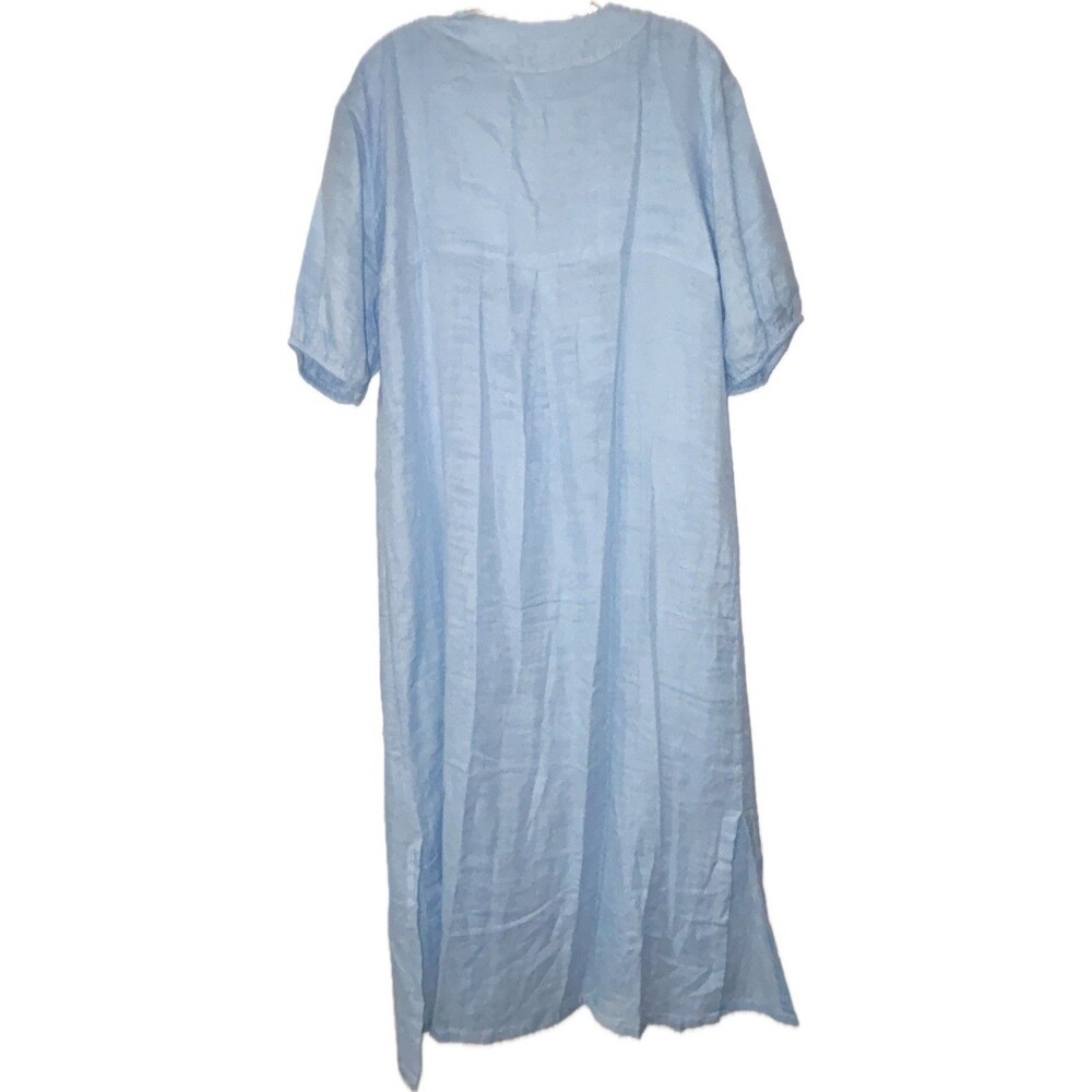 LAKE Blue Cotton Maxi Dress Size Large - Picture 2 of 7